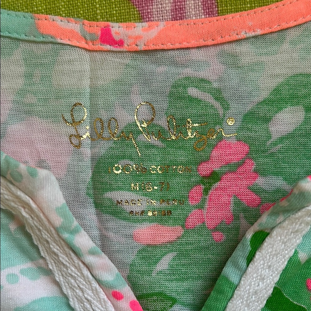 Lilly Pulitzer Girls Dress in Pink and Green - Picture 6 of 7